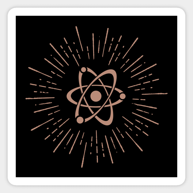 Vintage atom Sticker by PallKris